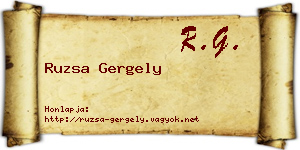 Ruzsa Gergely névjegykártya