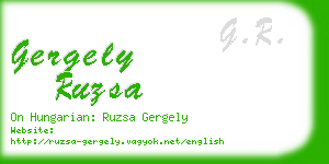 gergely ruzsa business card